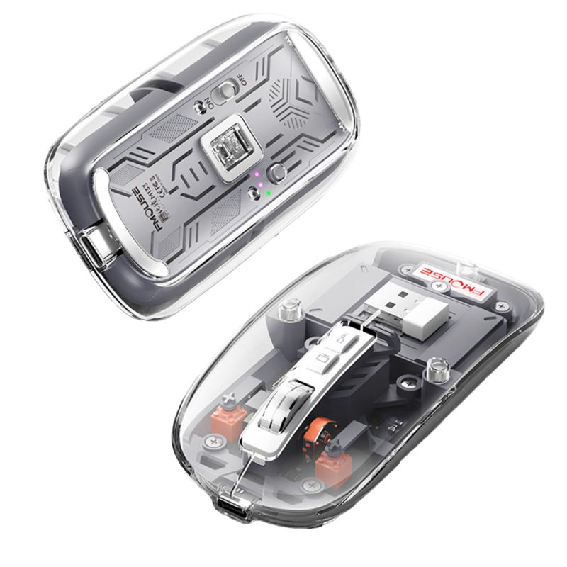 Silent Transparent Clear Click Wireless Mouse - Image 9