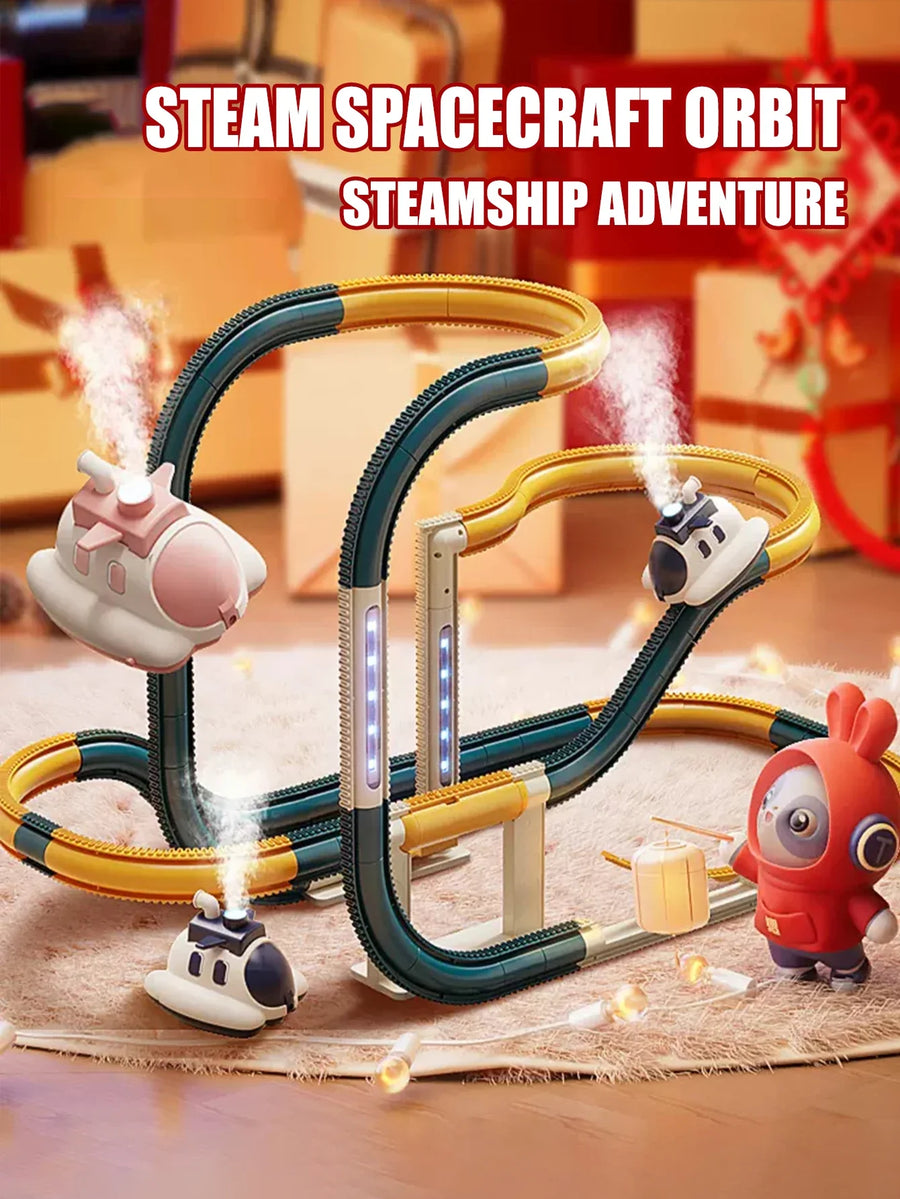 360° Flip Space Craft Interactive Steam Car Track - Image 1