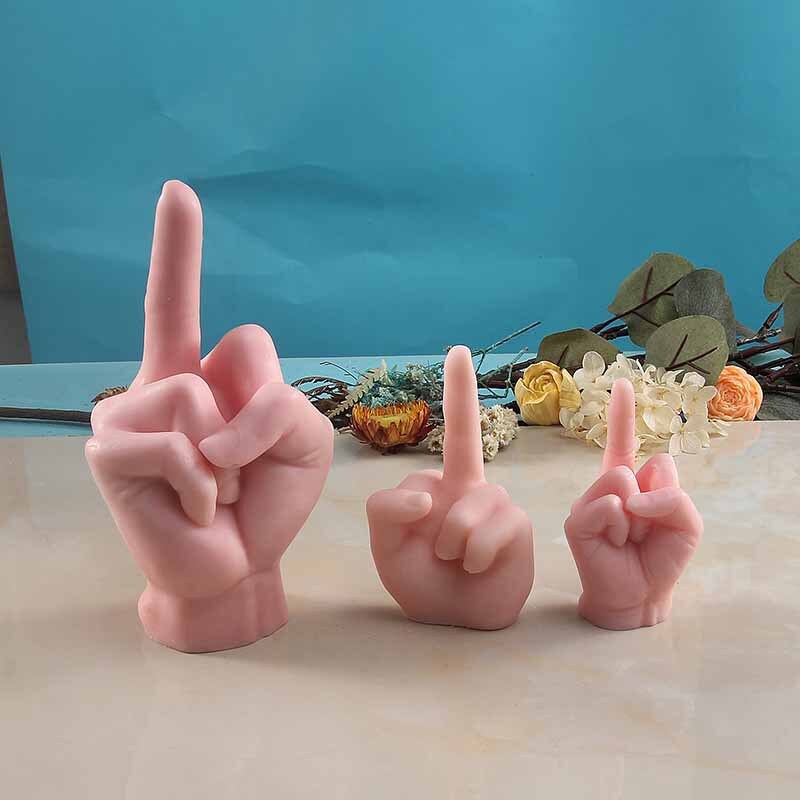 Middle Finger Hand Gestures Artsy Candle DIY Molds - Image 4