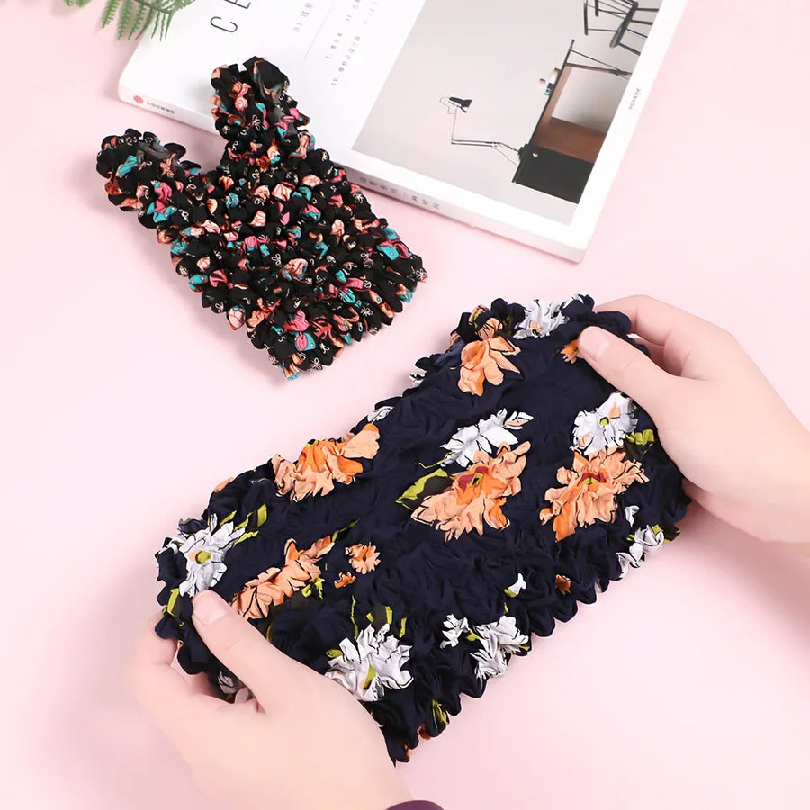 Floral Stretch Shopper Mini Elastic Bag - Image 1