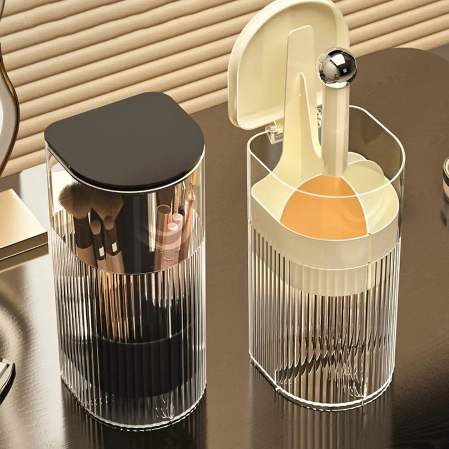 Rise & Glam Automatic Makeup Brush Storage Holder