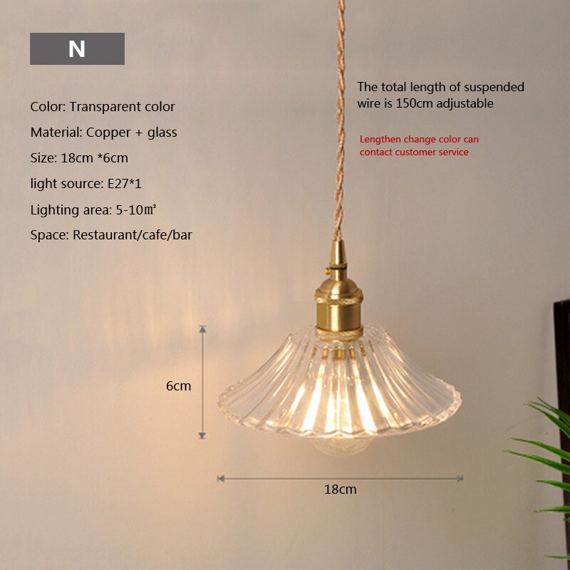 Nordic Brilliance Transparent Glass Pendant Lamp - Image 8