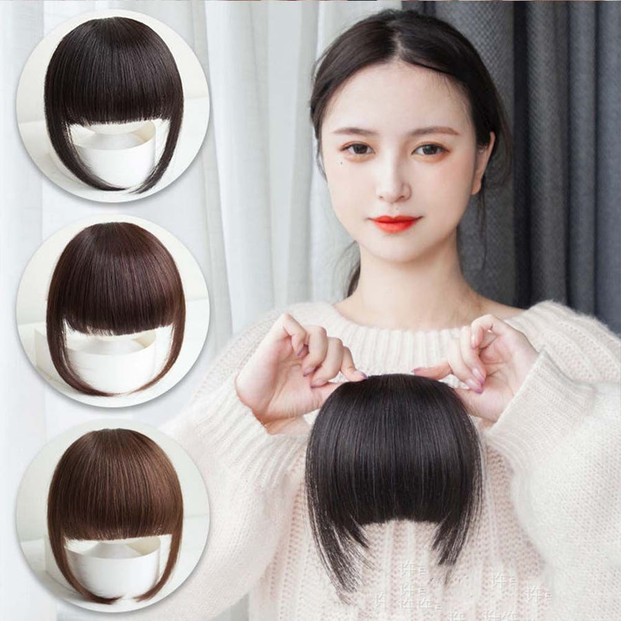 Clip-On Natural Look Synthetic Hair Bangs - Image 0