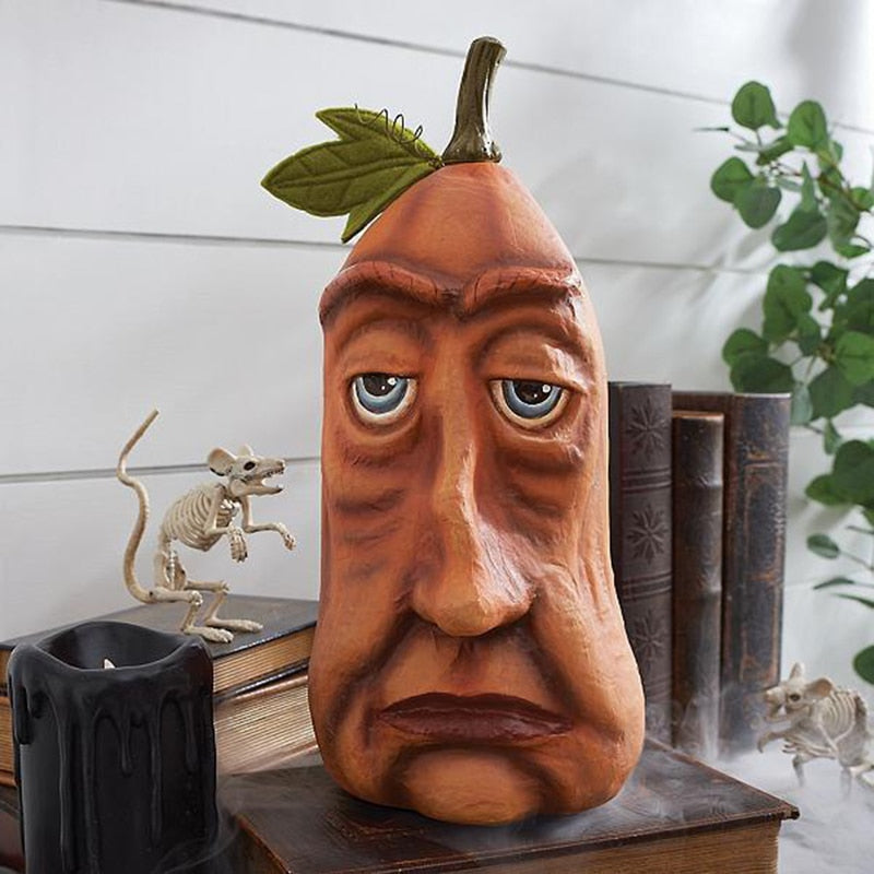 Expressive Pumpkin Faces Halloween Decoration - Image 8