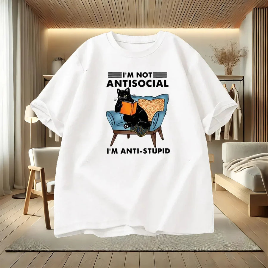 I am Not Antisocial Funny T-Shirt - Image 5