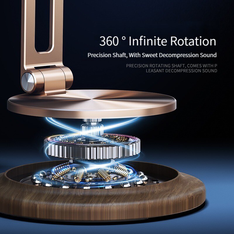 360 Rotating Wooden Foldable Universal Phone Holder - Image 6