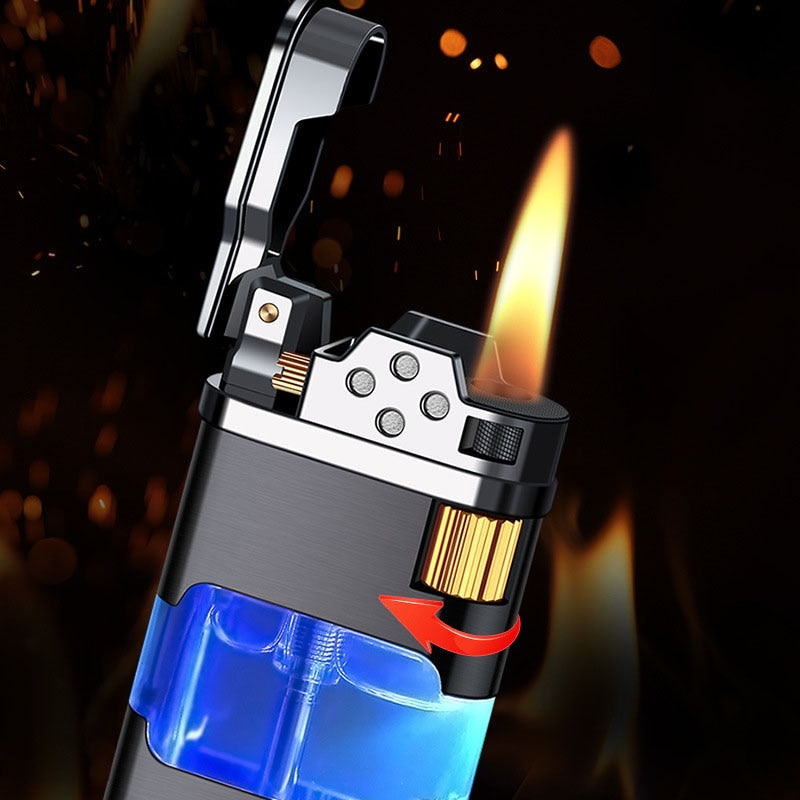 Blue Flame Metal Windproof Gas Lighter - Image 11