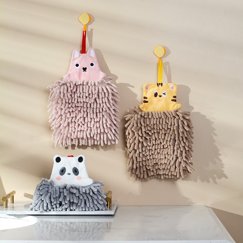 Quick Water Absorber Bear Plush Hand Towel - Image 1