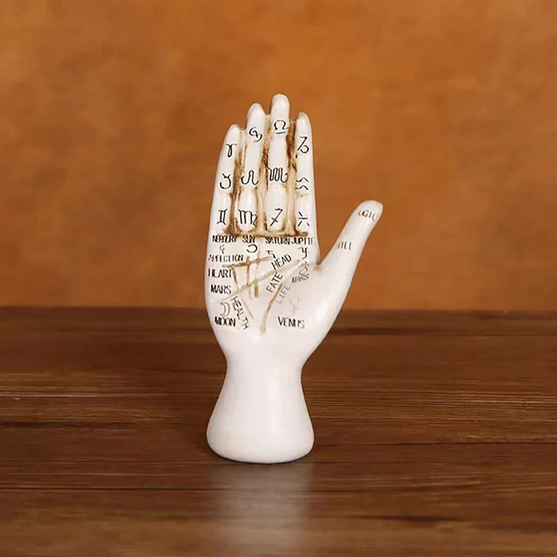 Zodiac Symbols Mystic Palmistry Hand Sculpture - Image 2