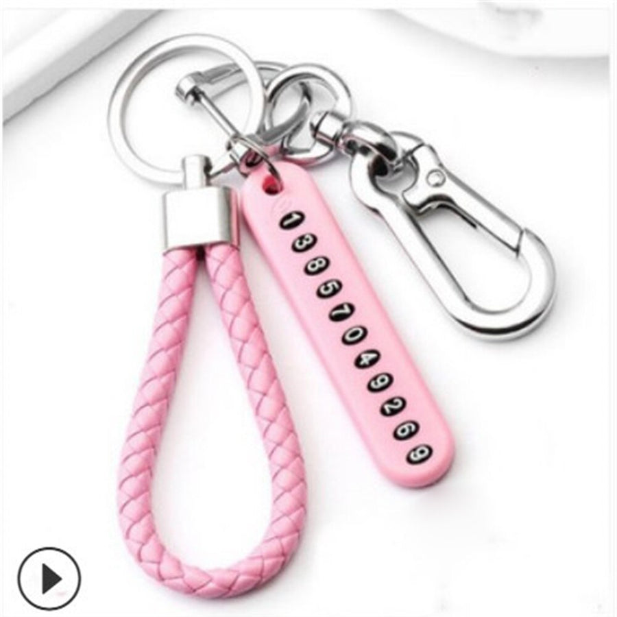Anti Lost Metal Phone Number Keychain - Image 4