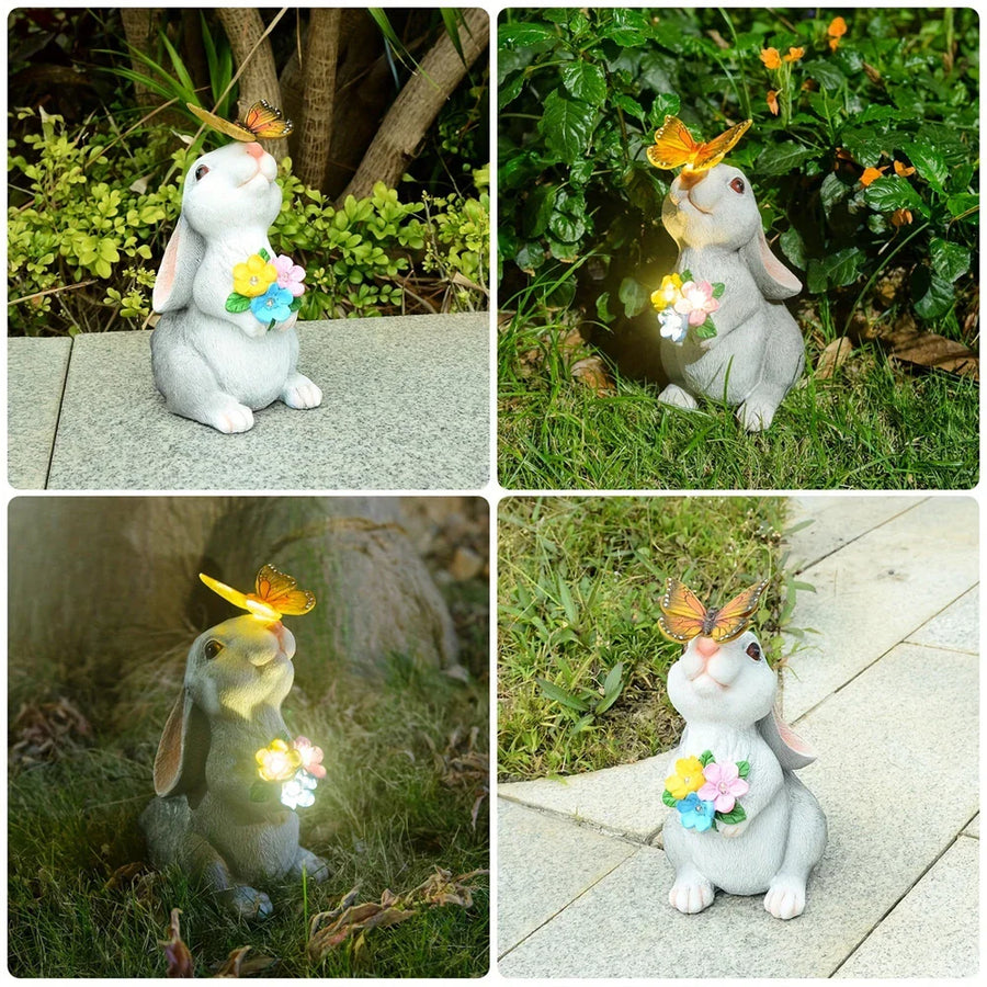 Butterfly and Flower Bunny Garden Light - Image 4