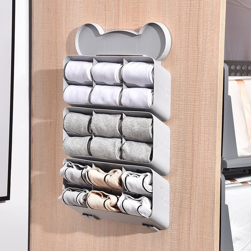 Self-Adhesive Stackable Wall Cloth Organizer Shelf - Image 1