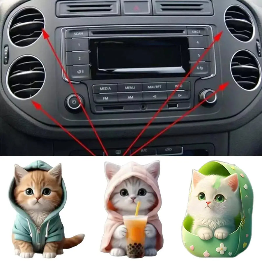 Cool Hoodie Cat Clip-On Car Freshener - Image 4
