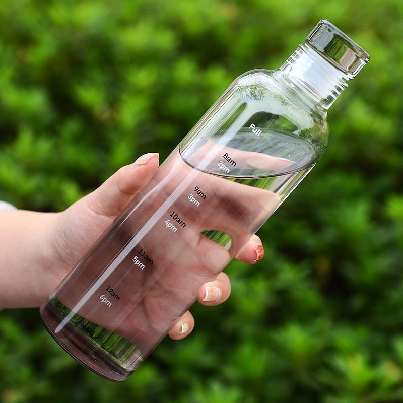 Time Scale Heat-Resistant Glass Water Bottle - Image 9