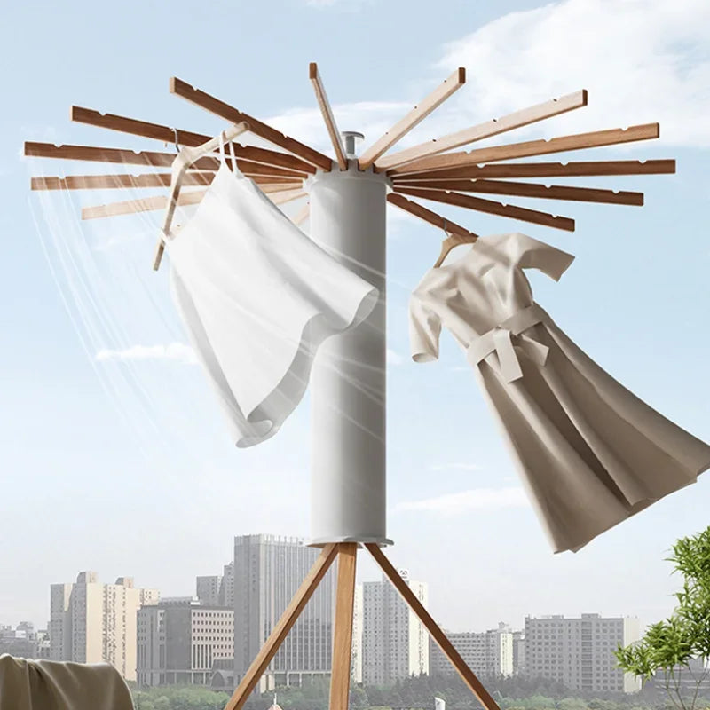 Space Saving Foldable Rotary Clothes Drying Rack - Image 1
