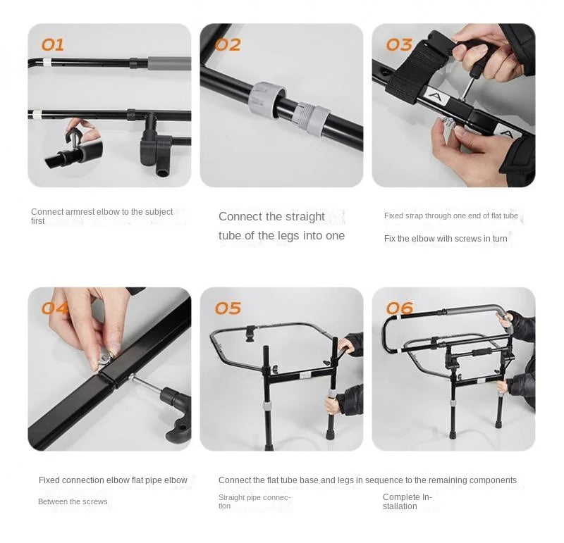 Elderly Stand-Up Adjustable Folding Bedside Support Rail - Image 5
