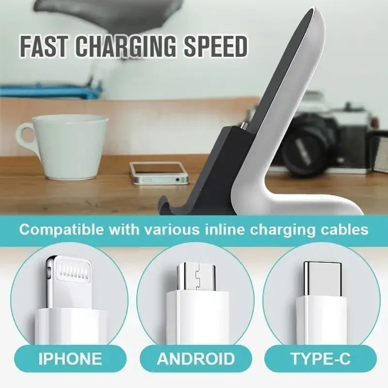 Sleek Minimalist One-Handed Chargin Stand Phone Holder - Image 1