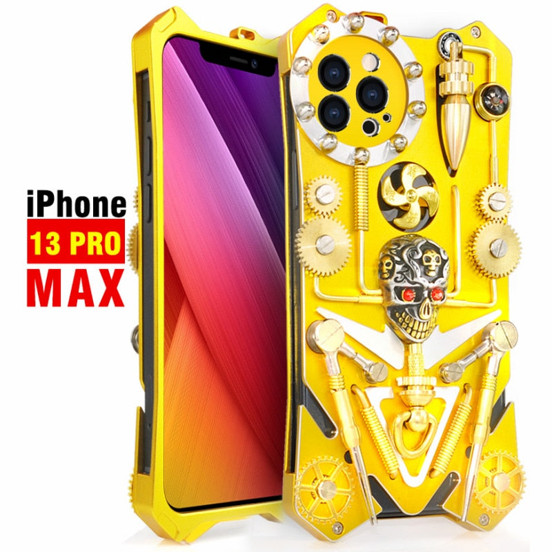 Mechanic Skull Cyberpunk Style iPhone Case - Image 6