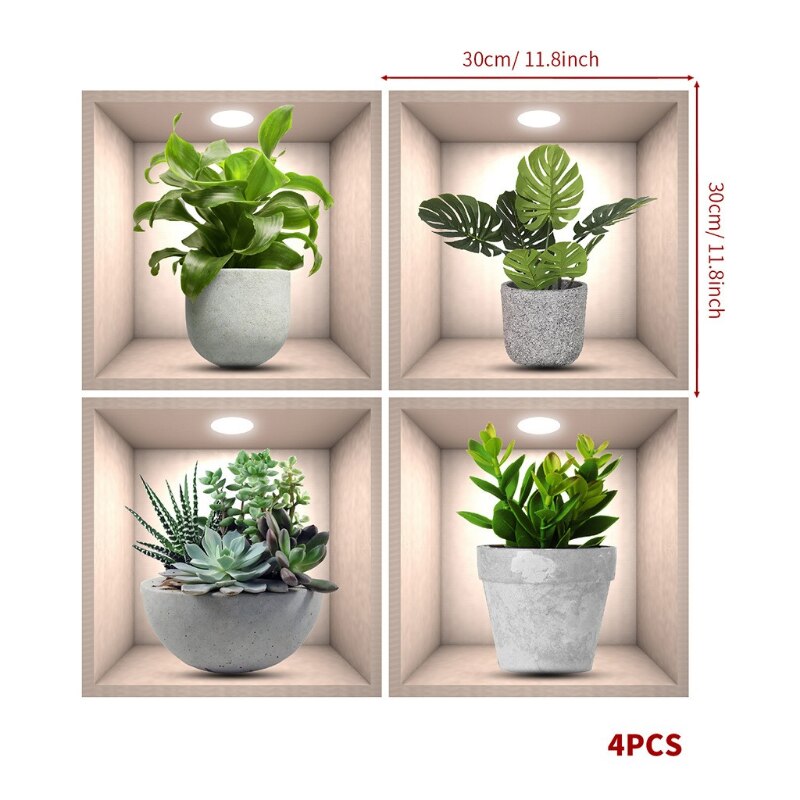 Wall Decorative Potted Plant Stickers - Image 7