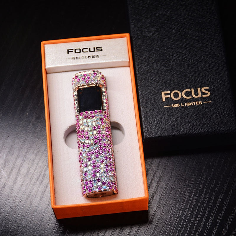 Sparkle Stone Rhinestone Rechargeable Portable Lighter - Image 13