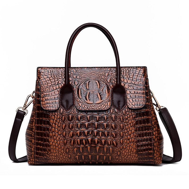 Elegant European Style Crocodile Pattern Women Bag - Image 7