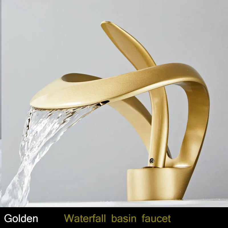 Modern Creative Brass Waterfall Design Faucet - Image 7