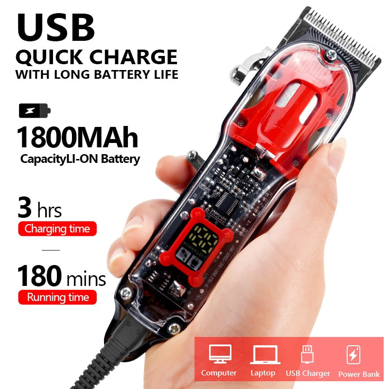 Professional Transparent LCD Hair Trimmer - Image 2