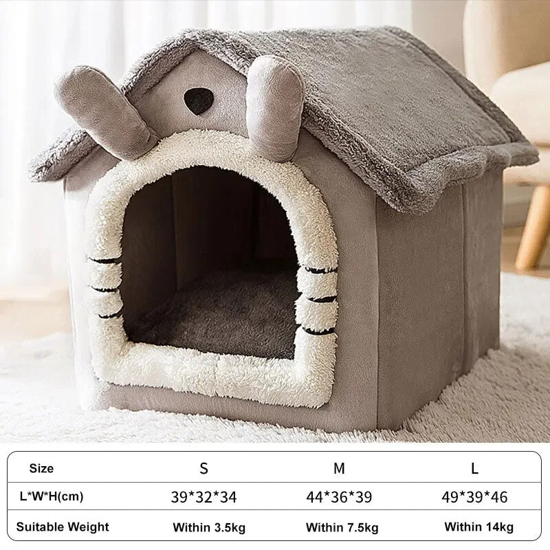 Foldable Fluffy Comfy Pet House - Image 2