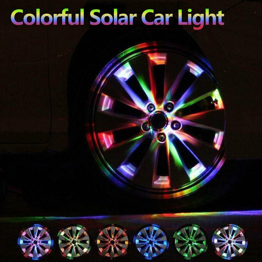Solar Energy Colorful LED Tire Cap Light - Image 3