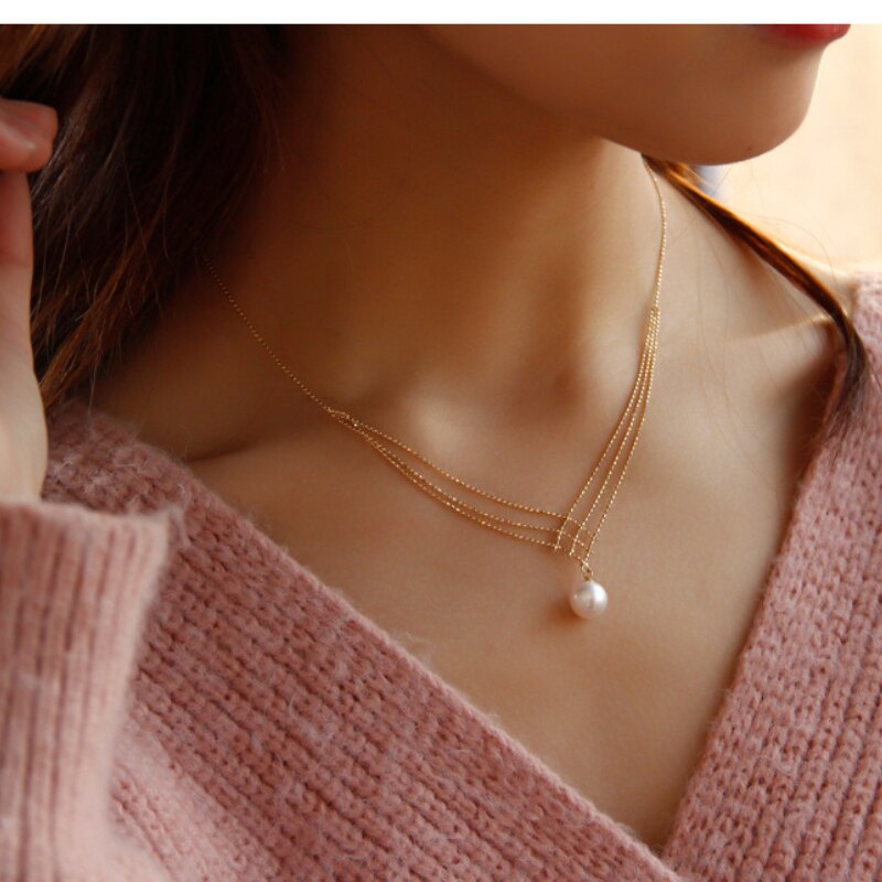 Bohemian Drop Stylish Pearl Necklace - Image 10