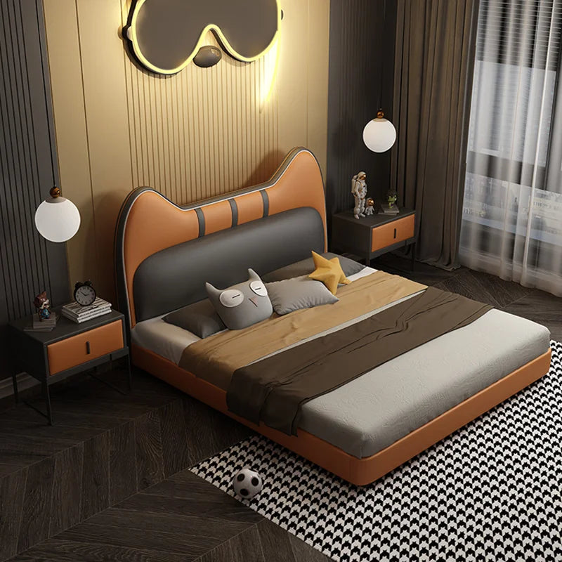 Fancy Cat Leather Modern Kids Bed - Image 1