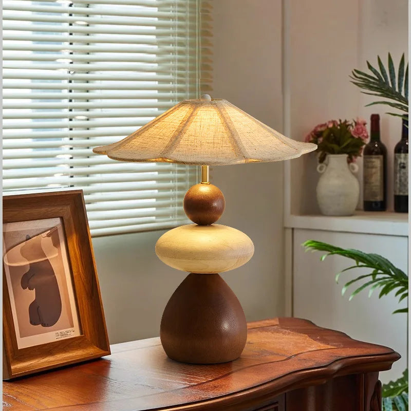 Zen Style Wooden Table Lamp - Image 2