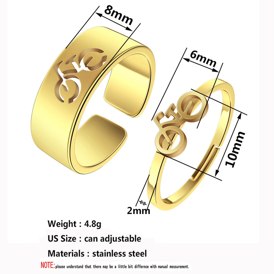 2pcs Together Forever Couple Rings - Image 4