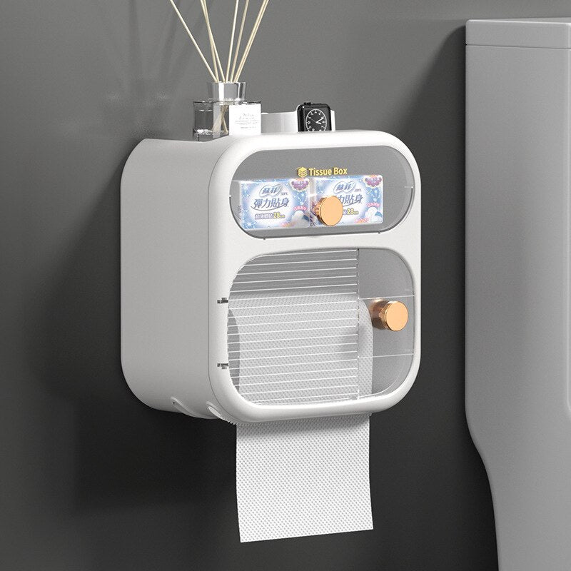 MultiBox Wall-Mounted Toilet Paper Towel Storage Box - Image 11