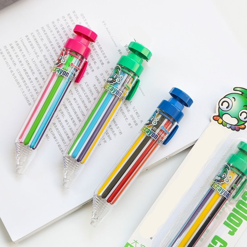 Retractable Kids Multi Coloring Pen - Image 0
