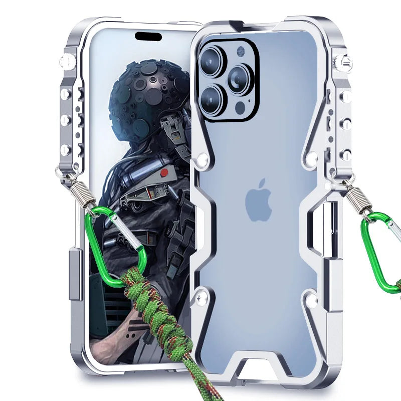 Tactical Grip Shockproof Alloy Frame iPhone Case - Image 9