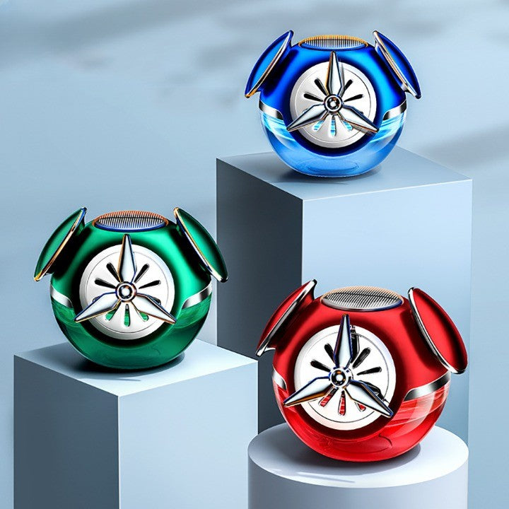 Rotating Perfume Solar Aromatherapy Car Air Freshener - Image 0