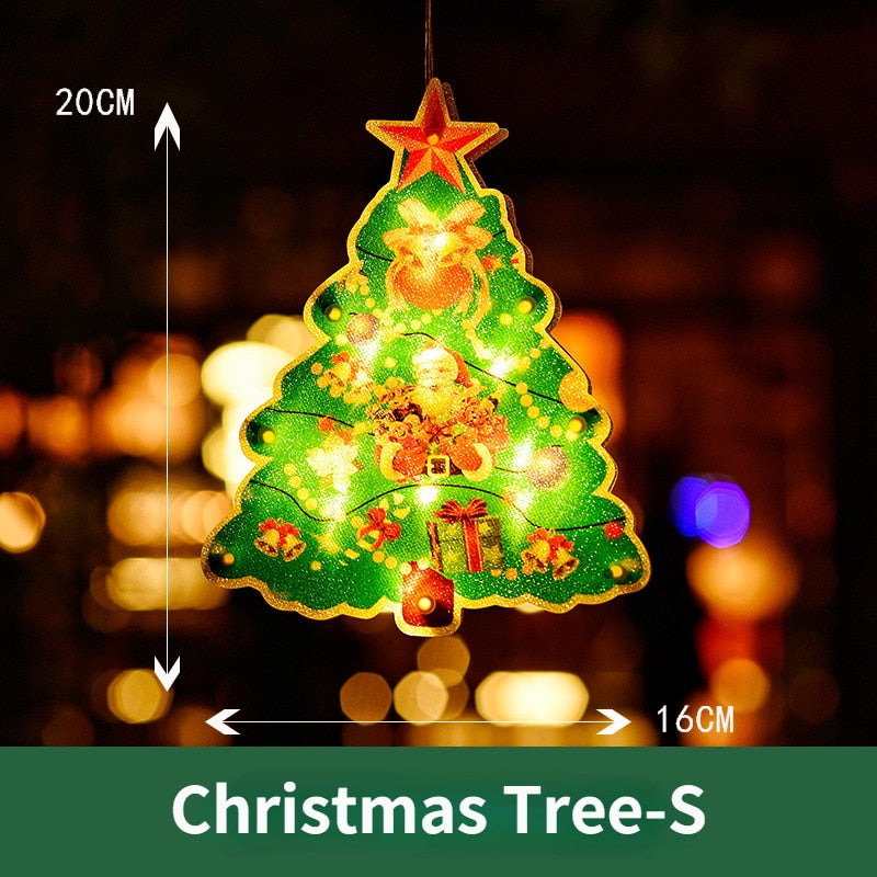 Flashing Christmas Decor Window Hanging Lights - Image 9
