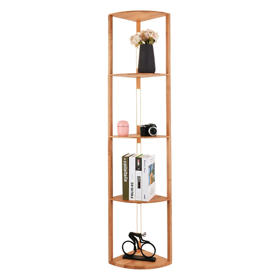 Elegant Wooden LED Light Nordic Shelf - Image 5