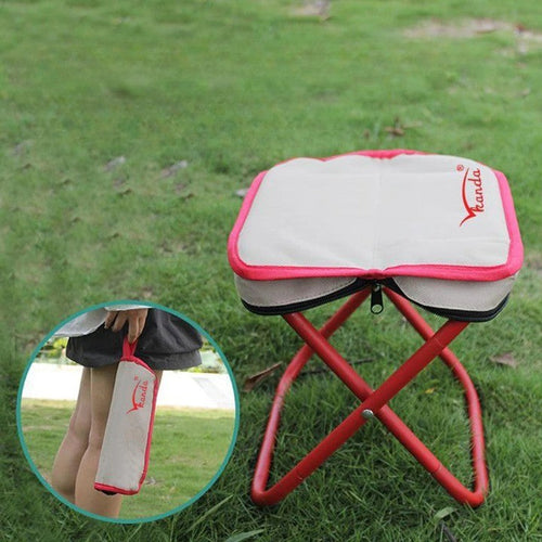 Space-Saving Lightweight Stainless Steel Foldable Stool - Image 0