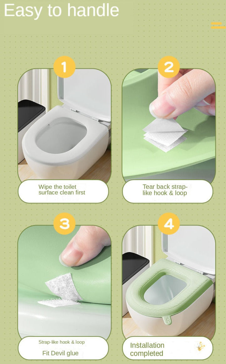 Waterproof Soft Toilet Seat Cover Lifter - Image 2