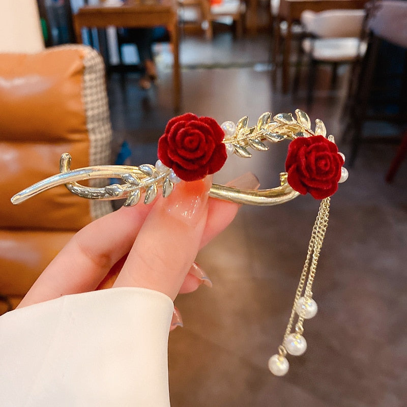 Elegant Rose Retro Hairpin - Image 2