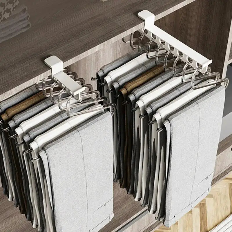 Retractable Wardrobe Rail Closet Organizer Hanger - Image 2