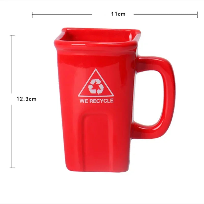 Large Trash Can Ceramic Creative Mug - Image 5