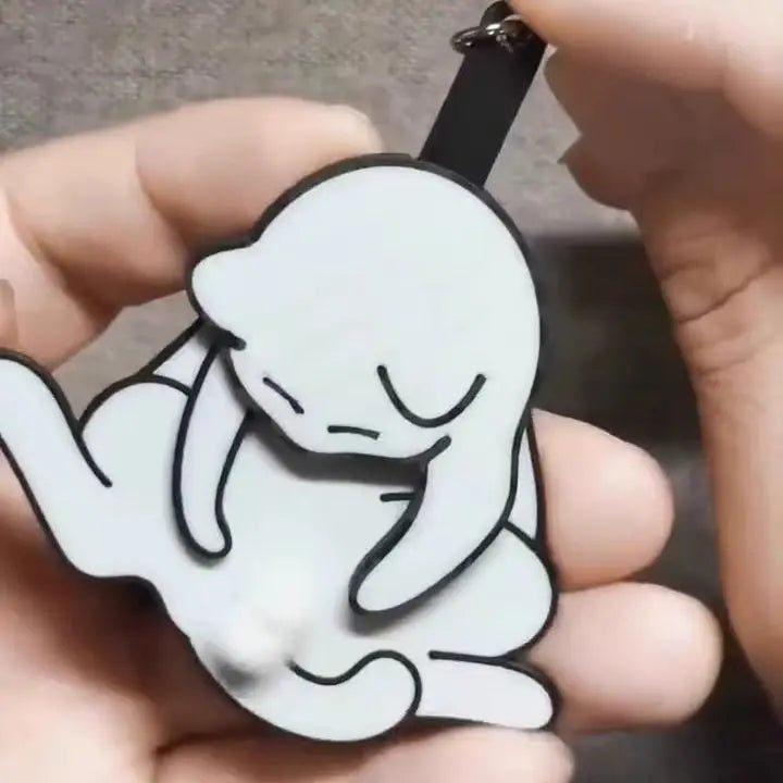 Playful Cat Quirky Keychain - Image 1