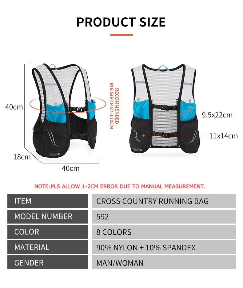 Hike Racer Breathable Vest Running Backpack - Image 4
