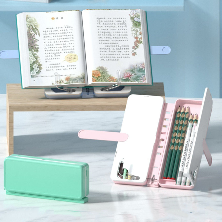 Multifunctional Foldable Book Holder Stationery Box - Image 4