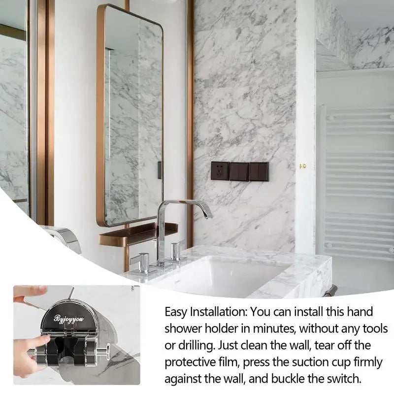 Wall-Mounted Ultra Suction Shower Head Holder - Image 2