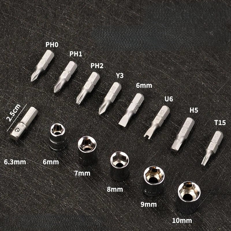 Modular Head Ratchet Screwdriver Tool Set - Image 2