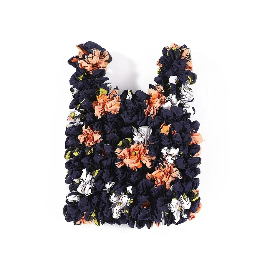 Floral Stretch Shopper Mini Elastic Bag - Image 8